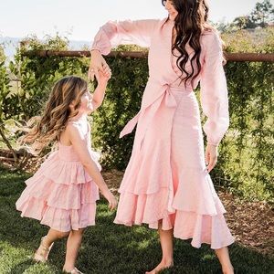 Brand New Rachel Parcell pink wrap dress. Size Medium with tags